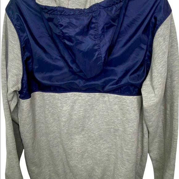 NFL Men’s New England Patriots Pullover Windbreaker Jacket M Gray Blue Full Zip - Picture 7 of 14